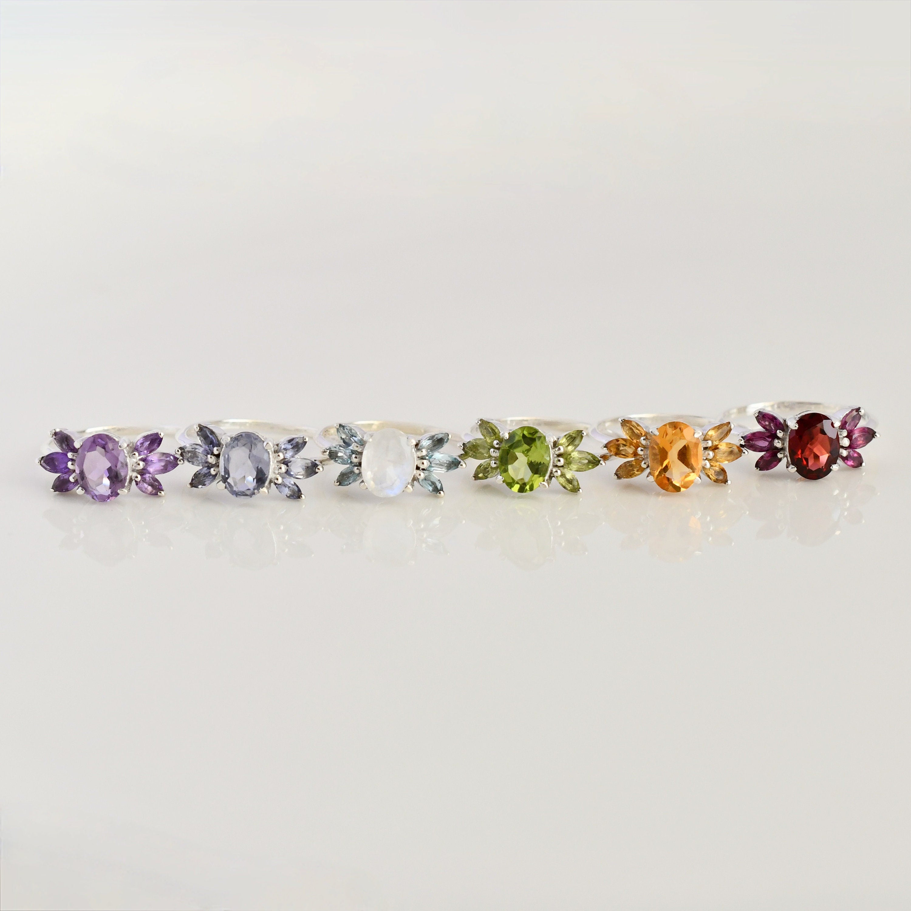 Citrine Cluster Ring