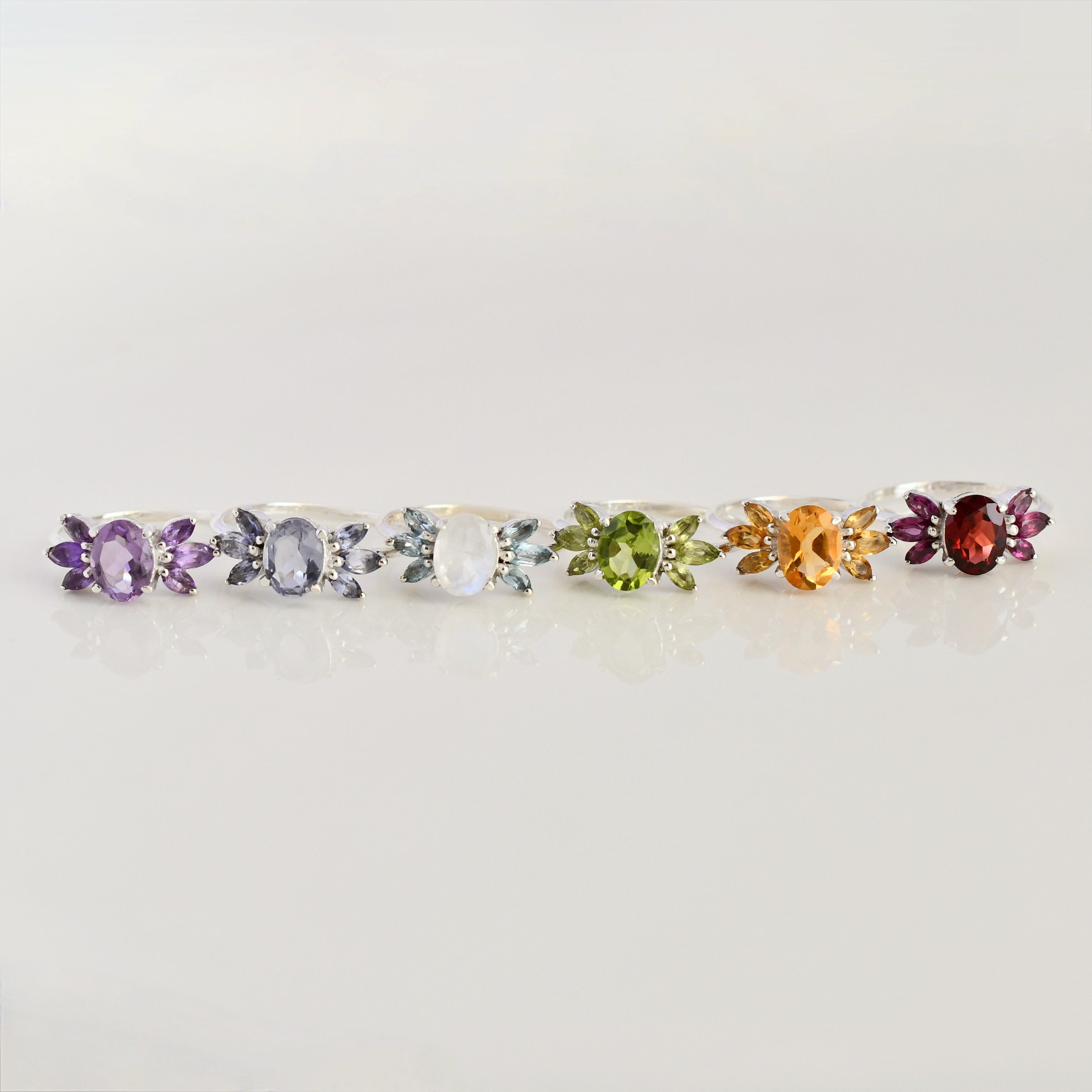 Peridot Cluster Ring