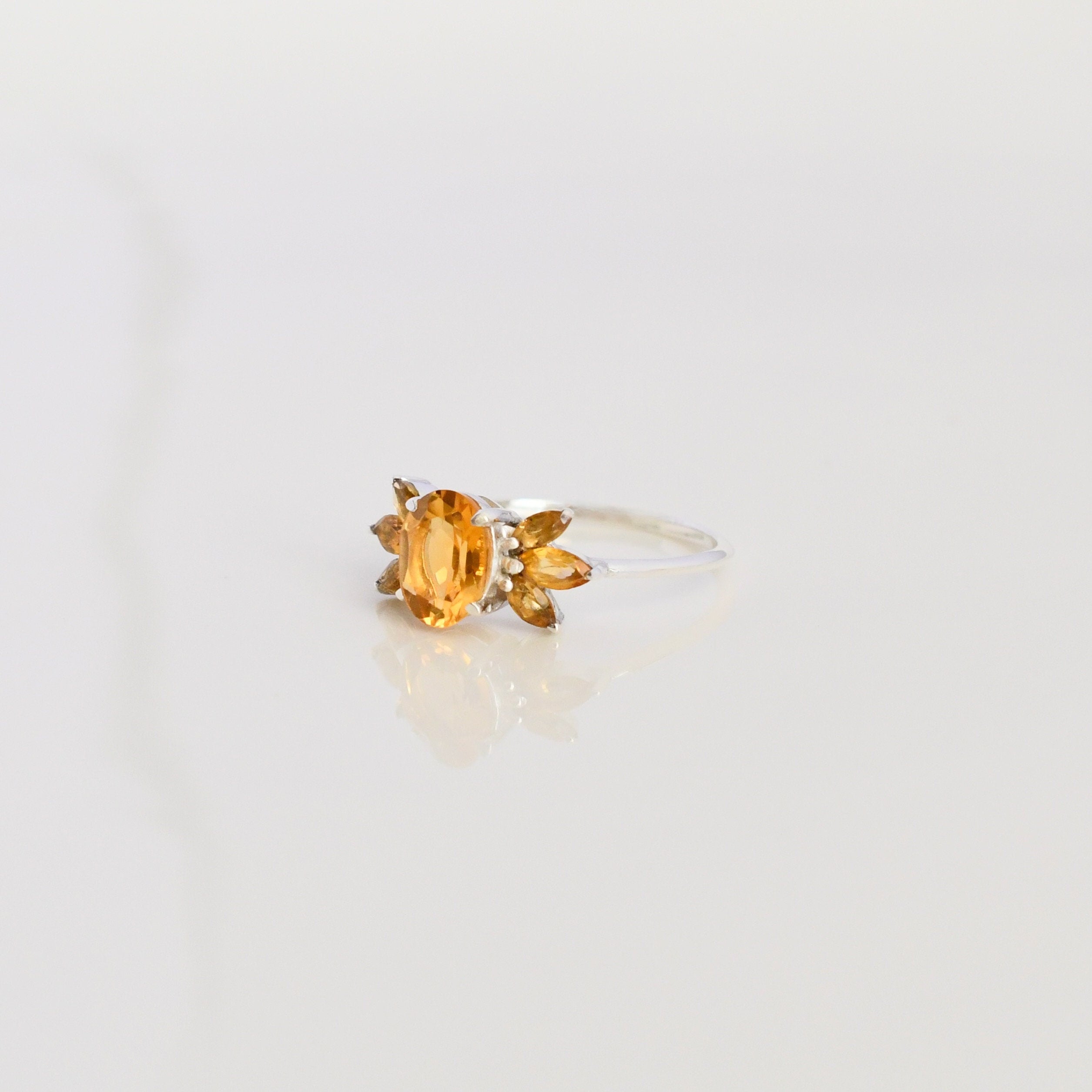 Citrine Cluster Ring