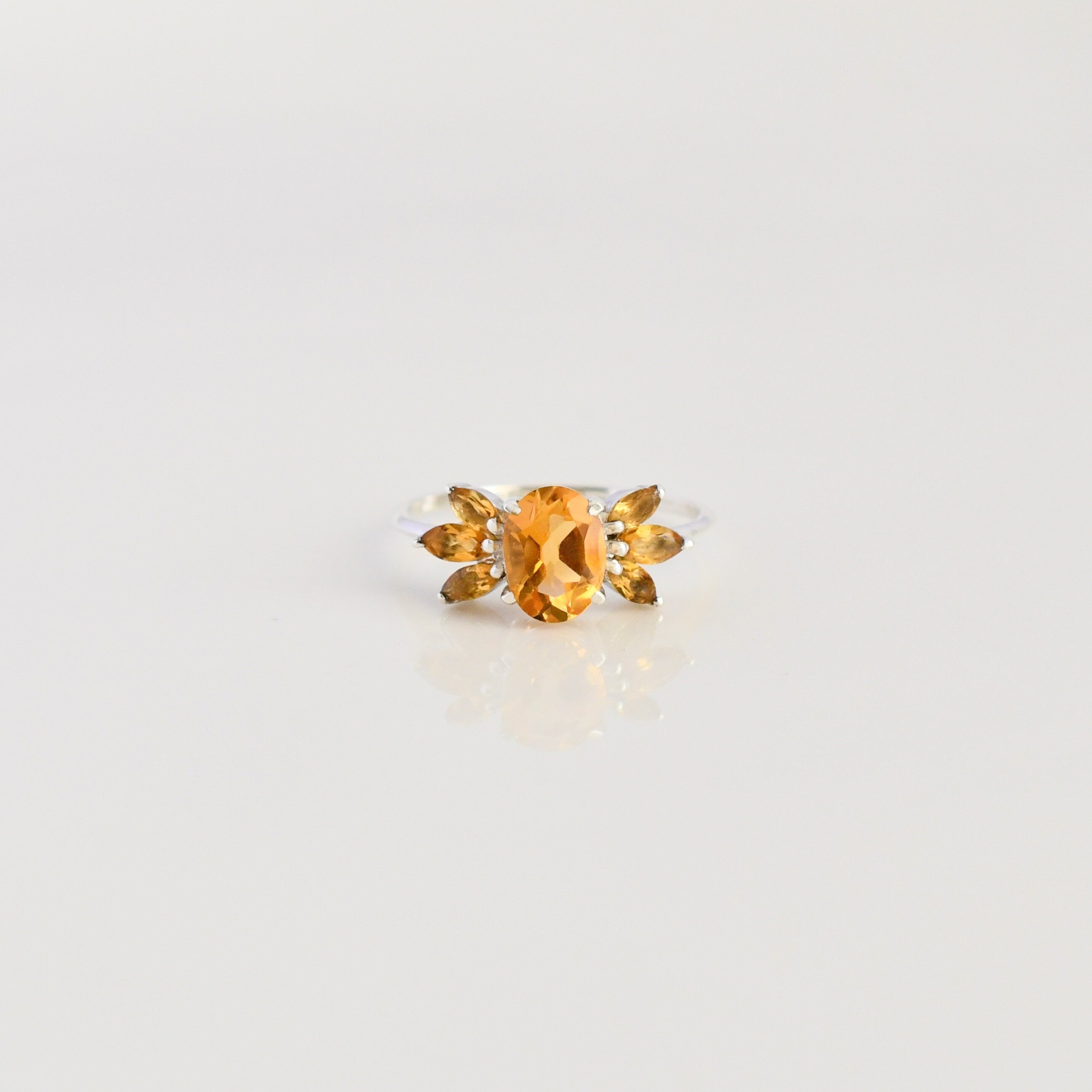Citrine Cluster Ring