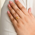 Citrine Cluster Ring