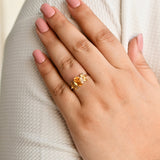 Citrine Cluster Ring