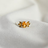 Citrine Cluster Ring in 925 sterling silver