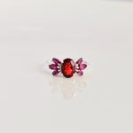 Rhodolite Garnet Cluster Ring