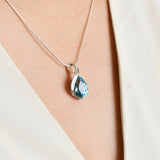 Pear Blue Topaz Pendant