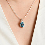 Pear Blue Topaz Pendant