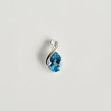 Pear Blue Topaz Pendant