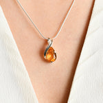 Pear Cut Citrine Pendant