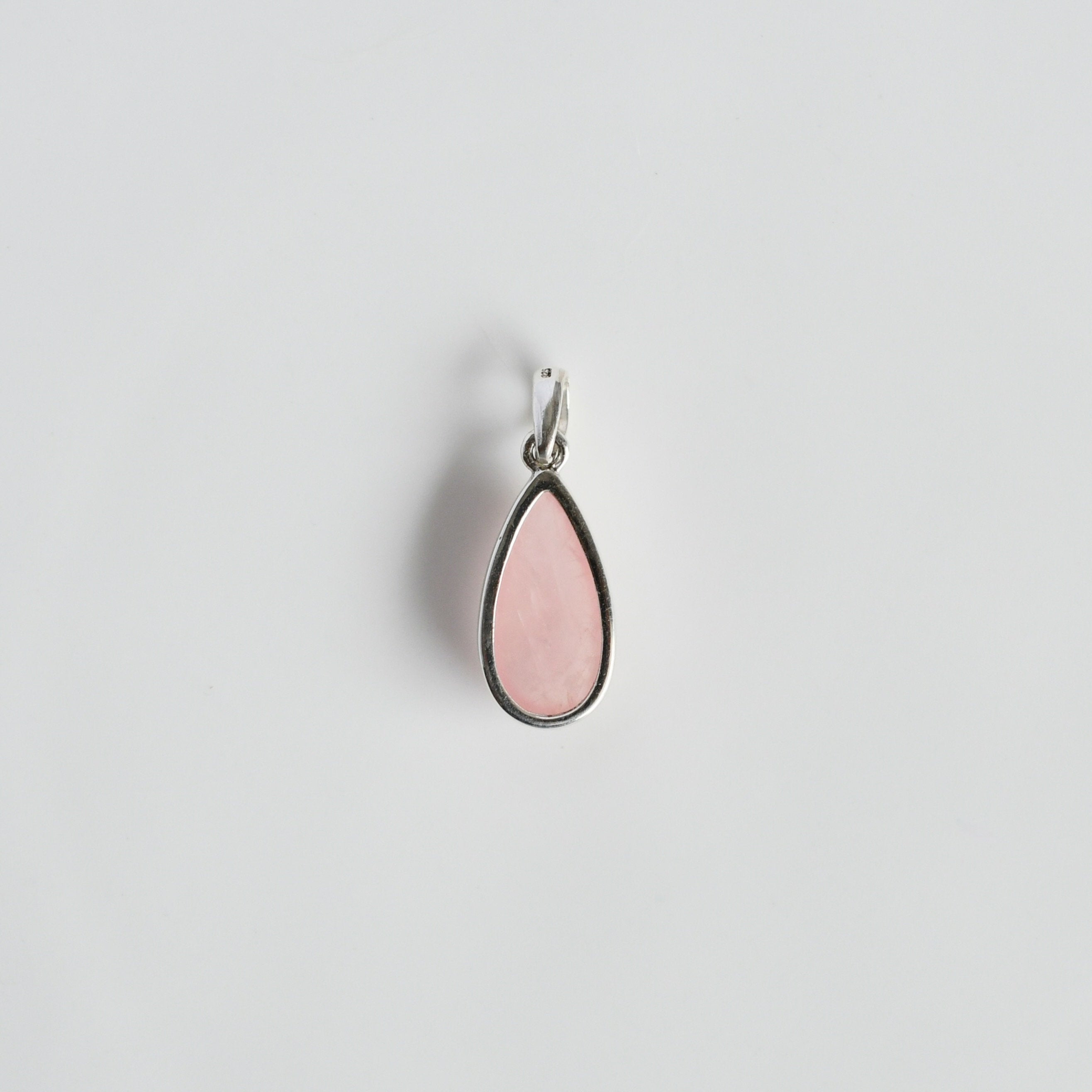 Rose Quartz Pear Drop Pendant