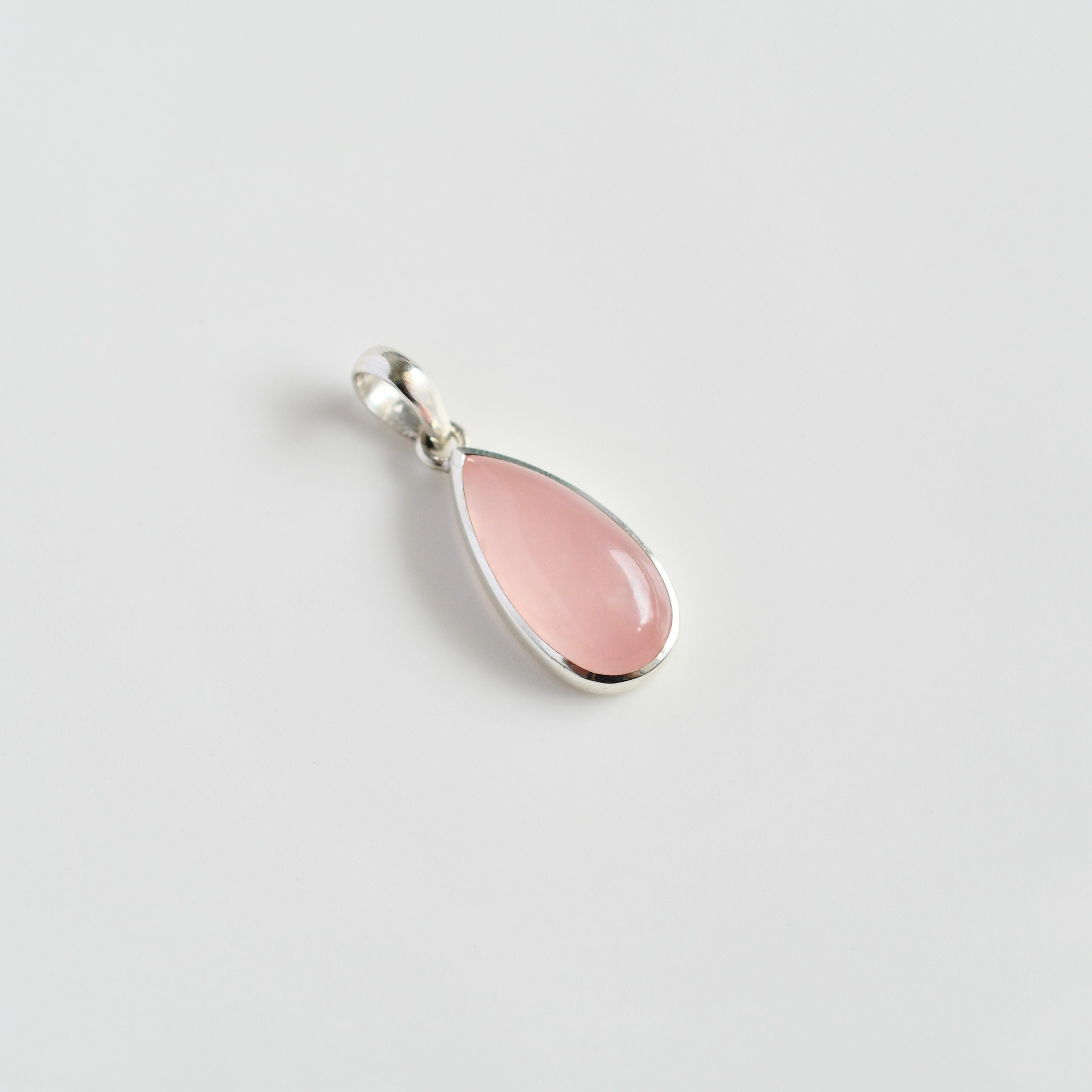 Rose Quartz Pear Drop Pendant