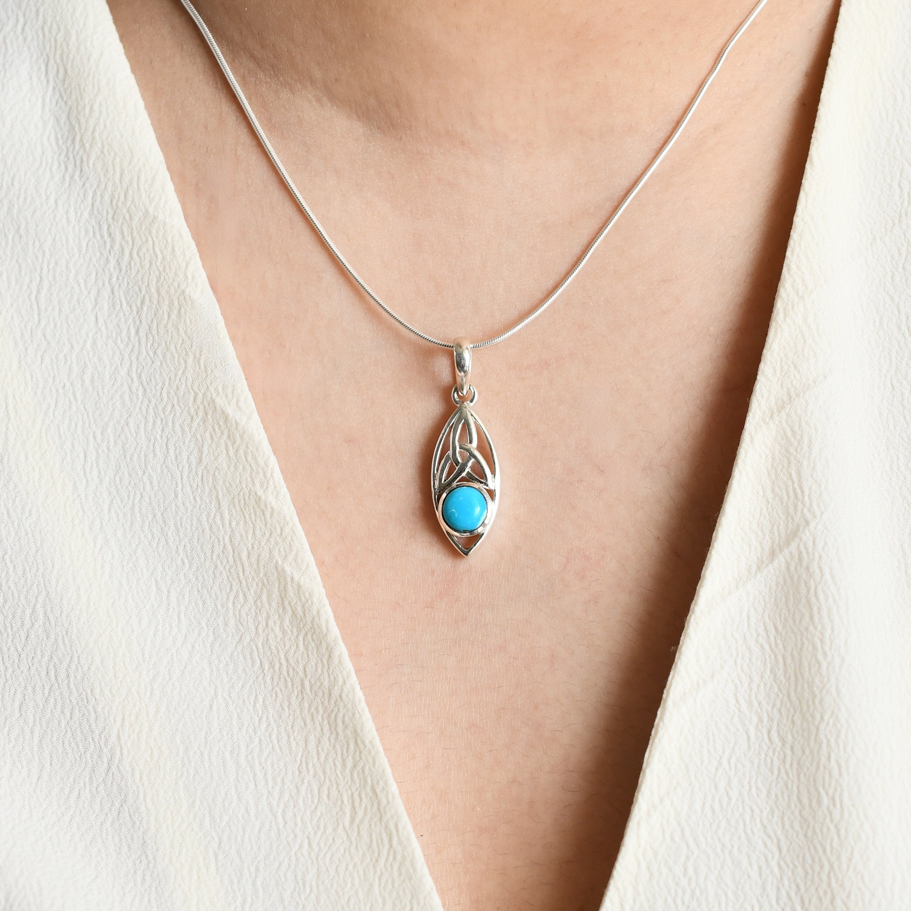 Celtic Knot Turquoise Pendant