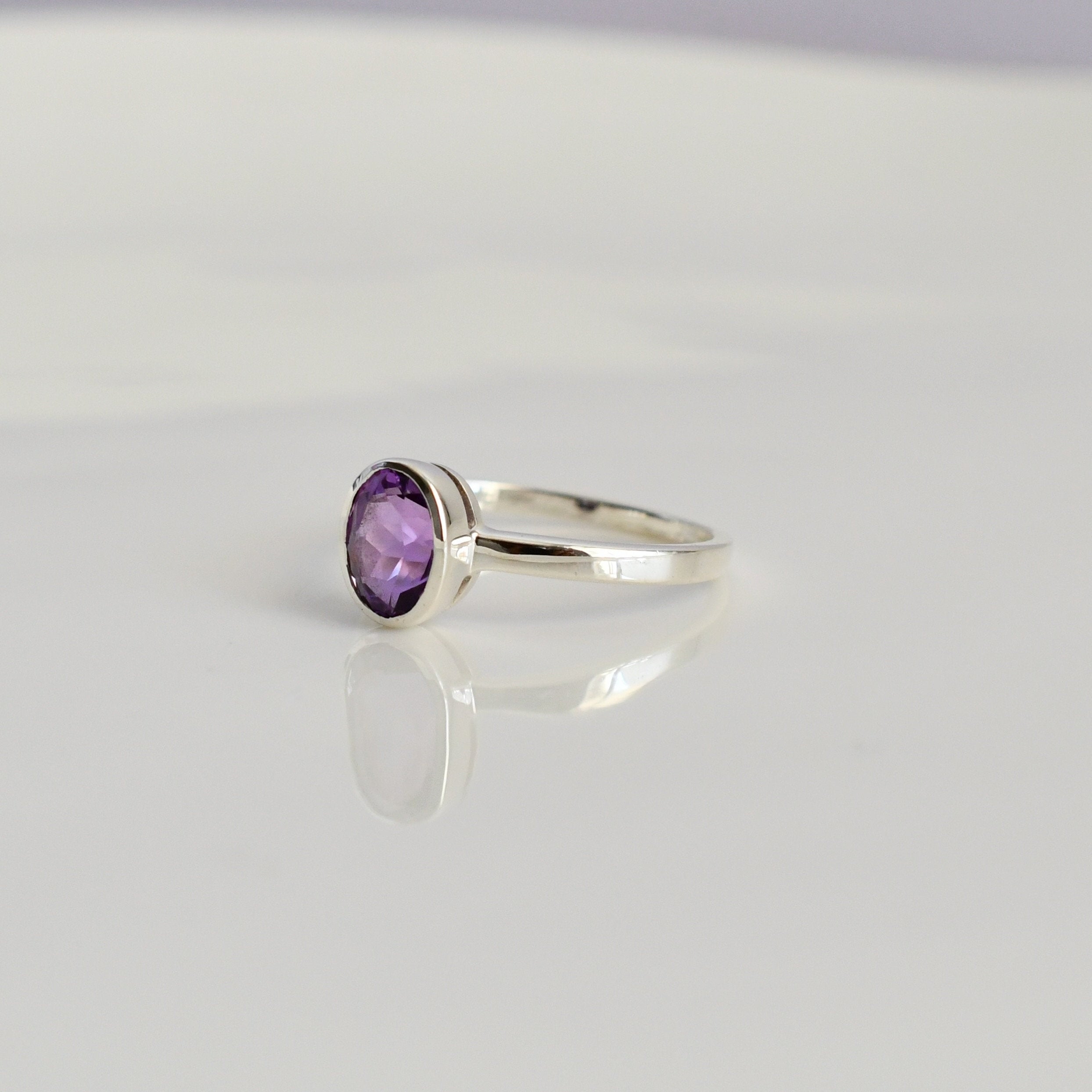 Oval Amethyst Ring