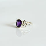 Celtic Knot Amethyst Ring