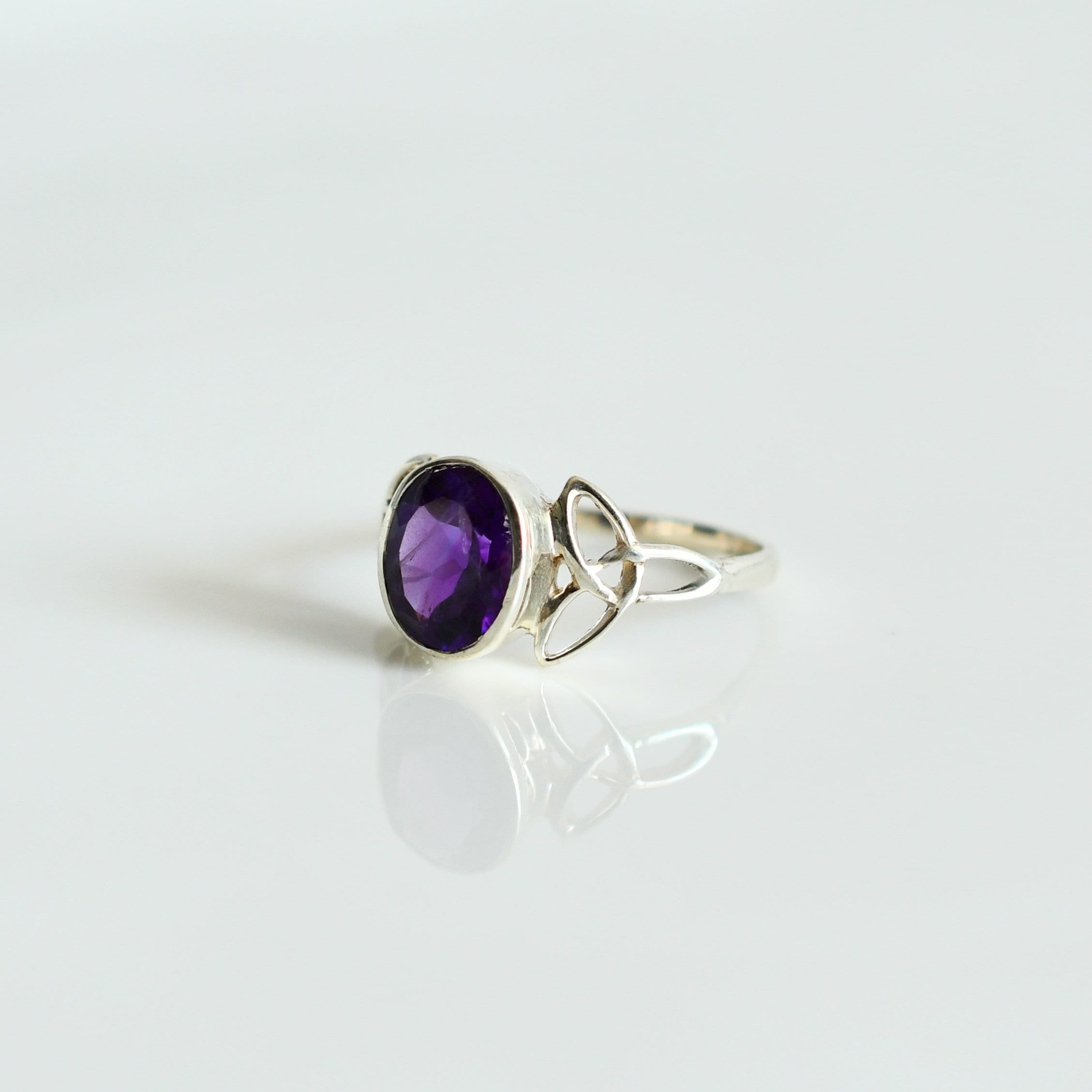 Celtic Knot Amethyst Ring