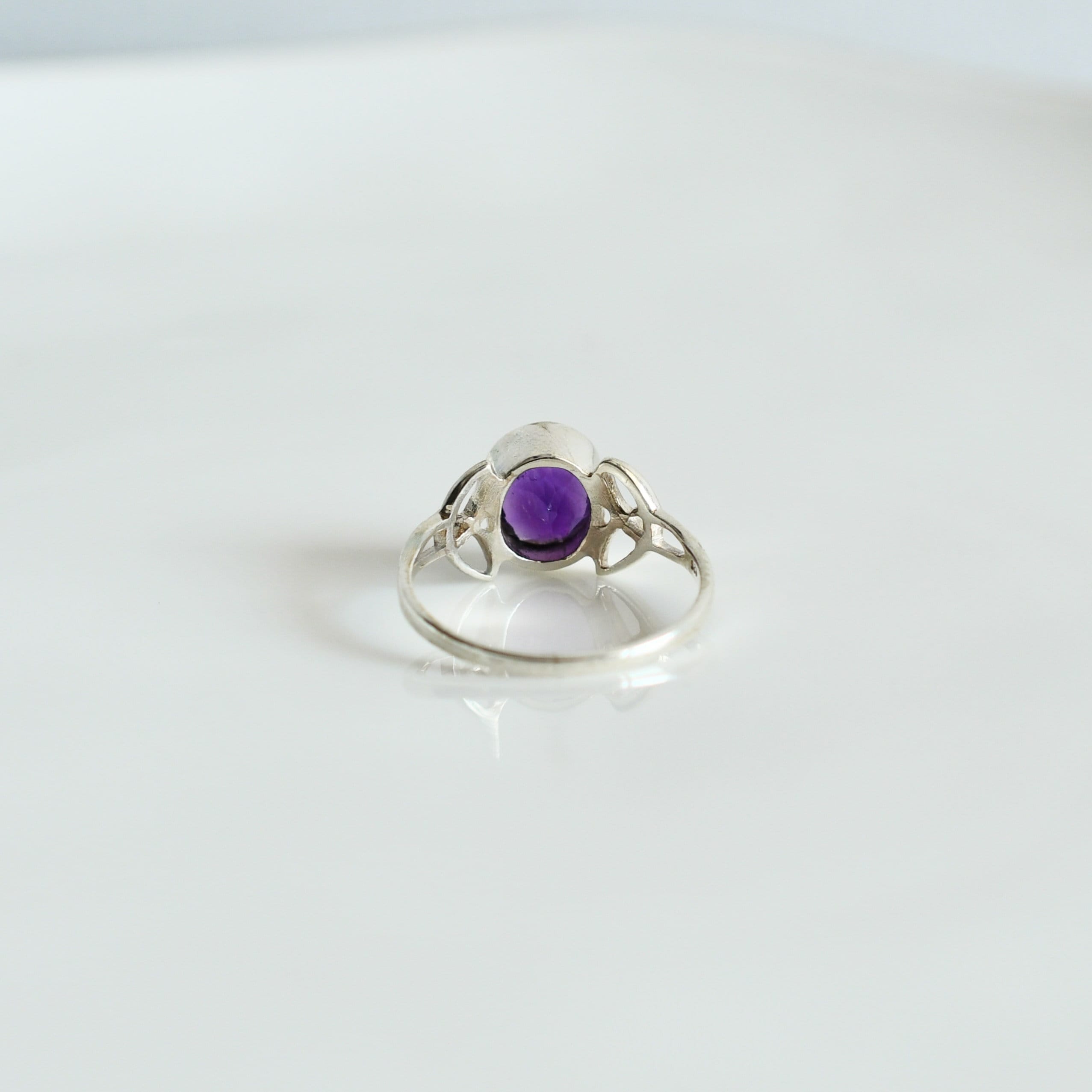 Celtic Knot Amethyst Ring