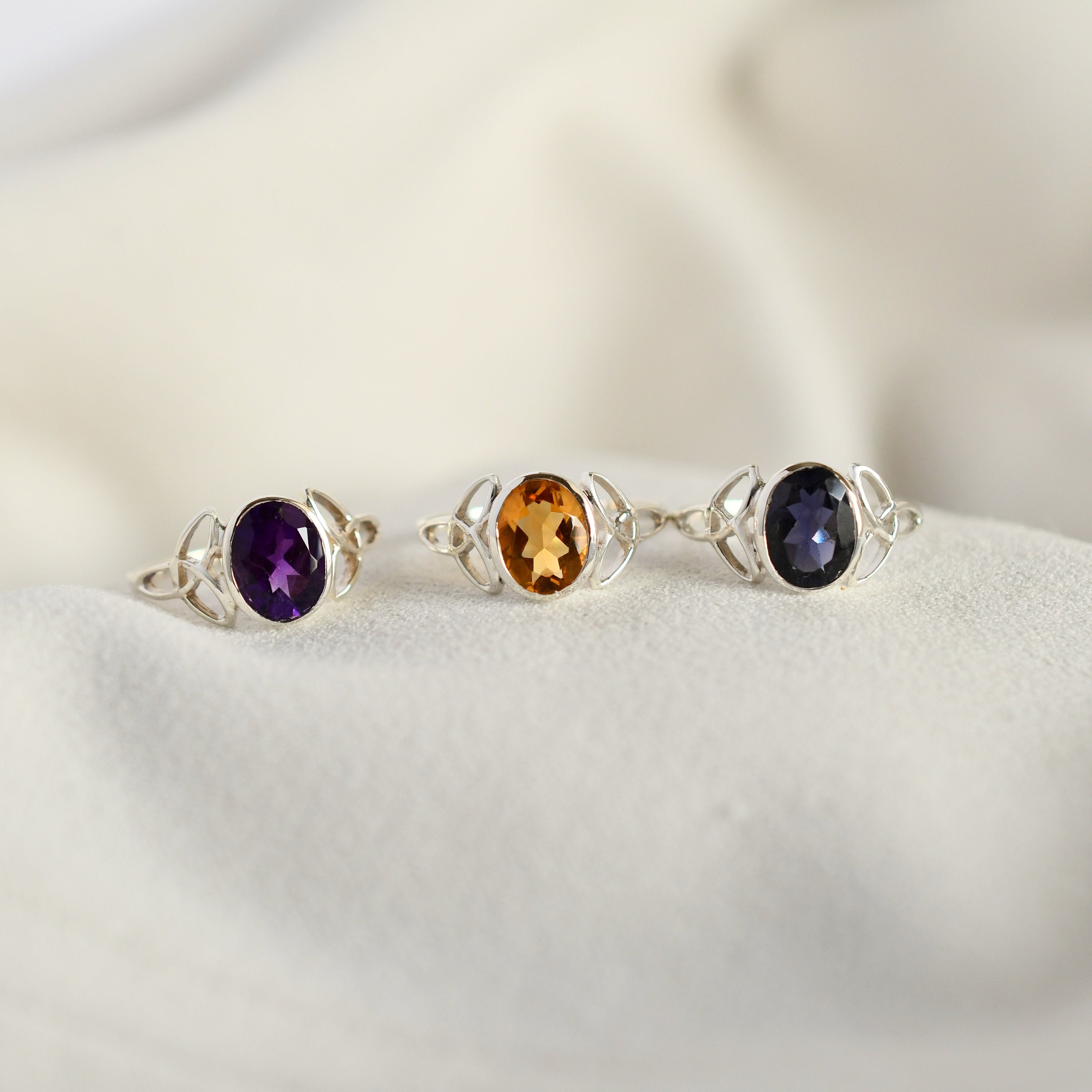 Celtic Knot Amethyst Ring
