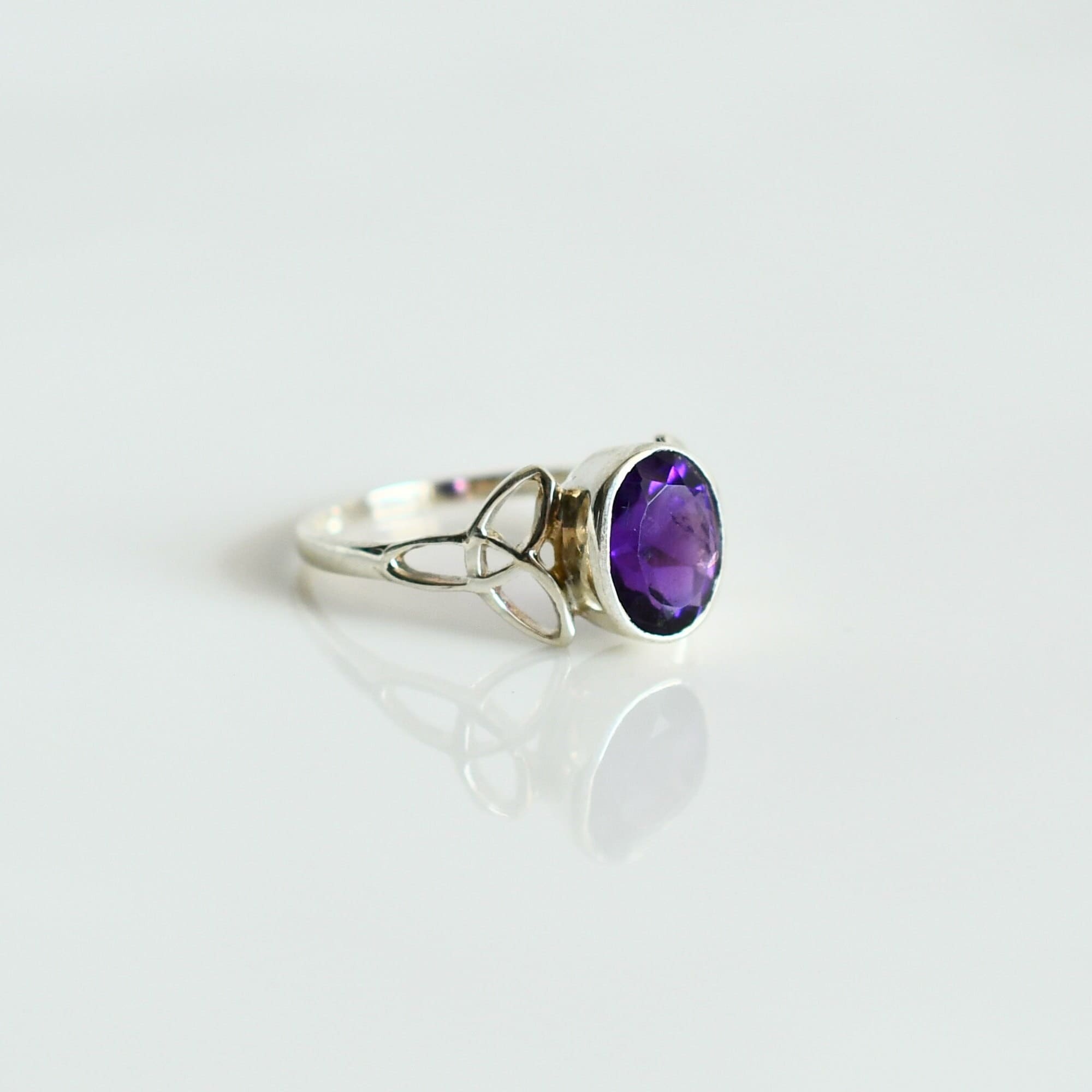 Celtic Knot Amethyst Ring