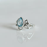 Lotus Blue Topaz Ring