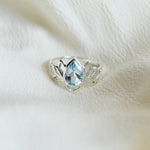 Lotus Blue Topaz Ring