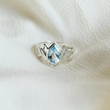 Lotus Blue Topaz Ring