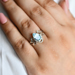 Lotus Blue Topaz Ring