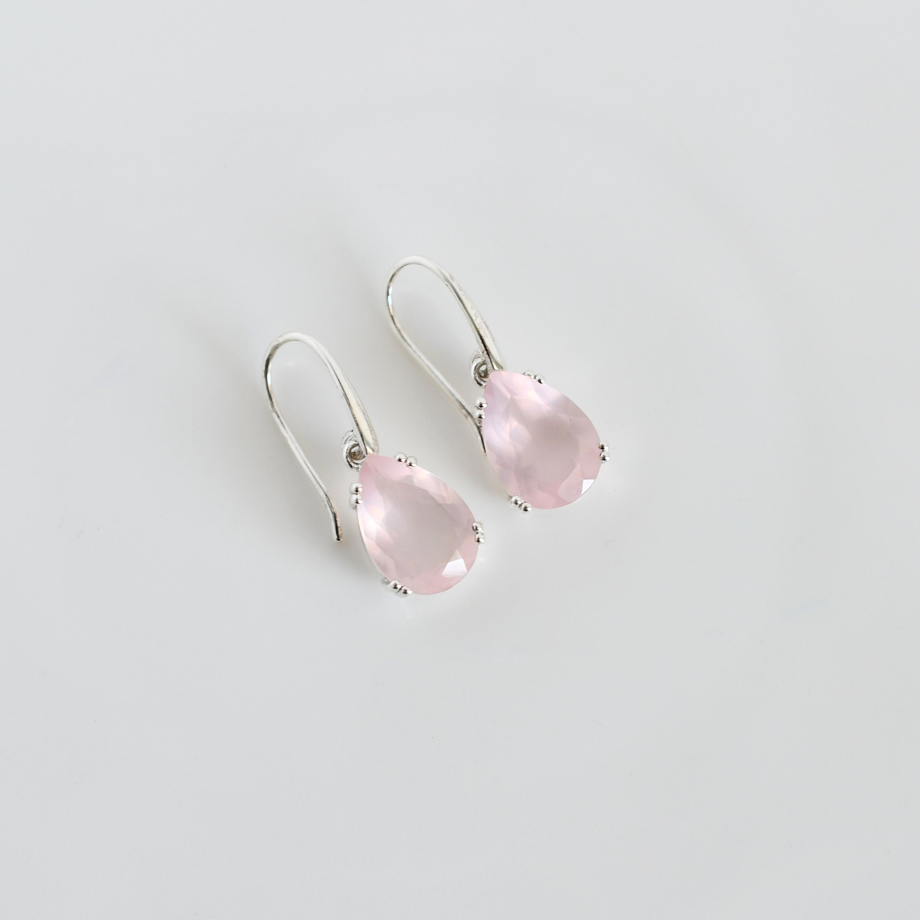 Rose Quartz Drop Earrings
