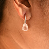 Rose Quartz Drop Earrings