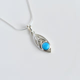 Celtic Knot Turquoise Pendant in 925 sterling silver