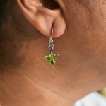 Pear Peridot Earrings