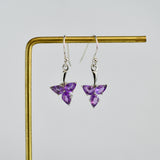 Pear Drop Amethyst Earrings