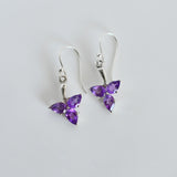 Pear Drop Amethyst Earrings in 925 sterling silver