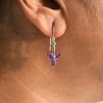 Pear Drop Amethyst Earrings