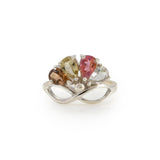 Art Deco Tourmaline Fan Ring
