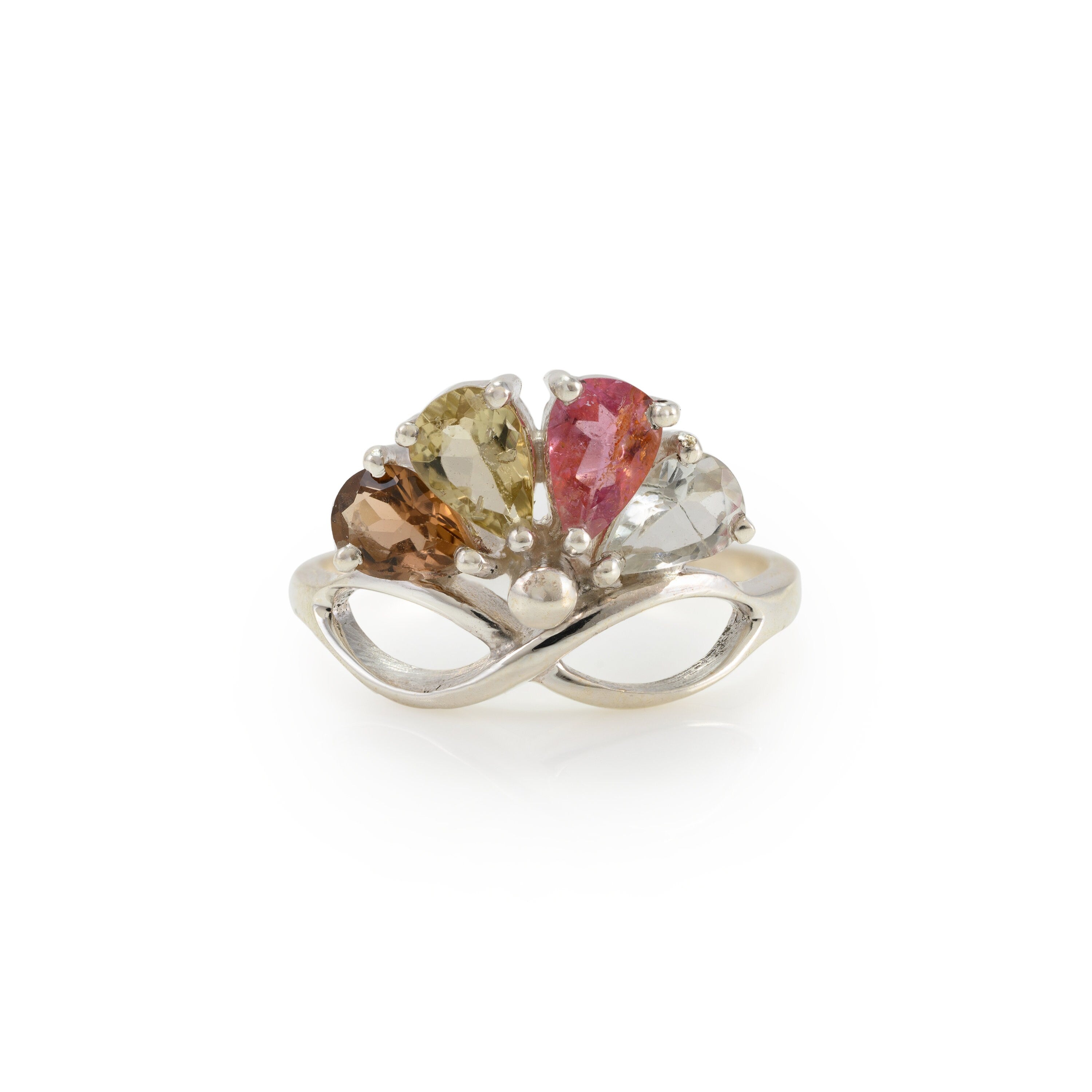 Art Deco Tourmaline Fan Ring