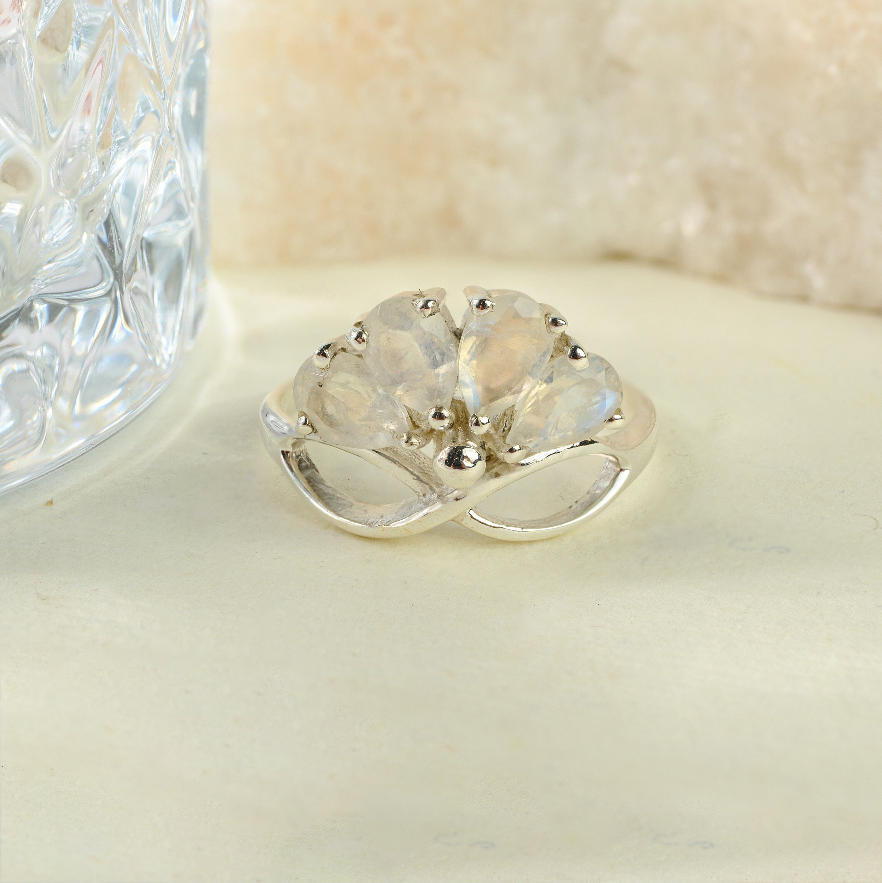 Art Deco Tourmaline Fan Ring