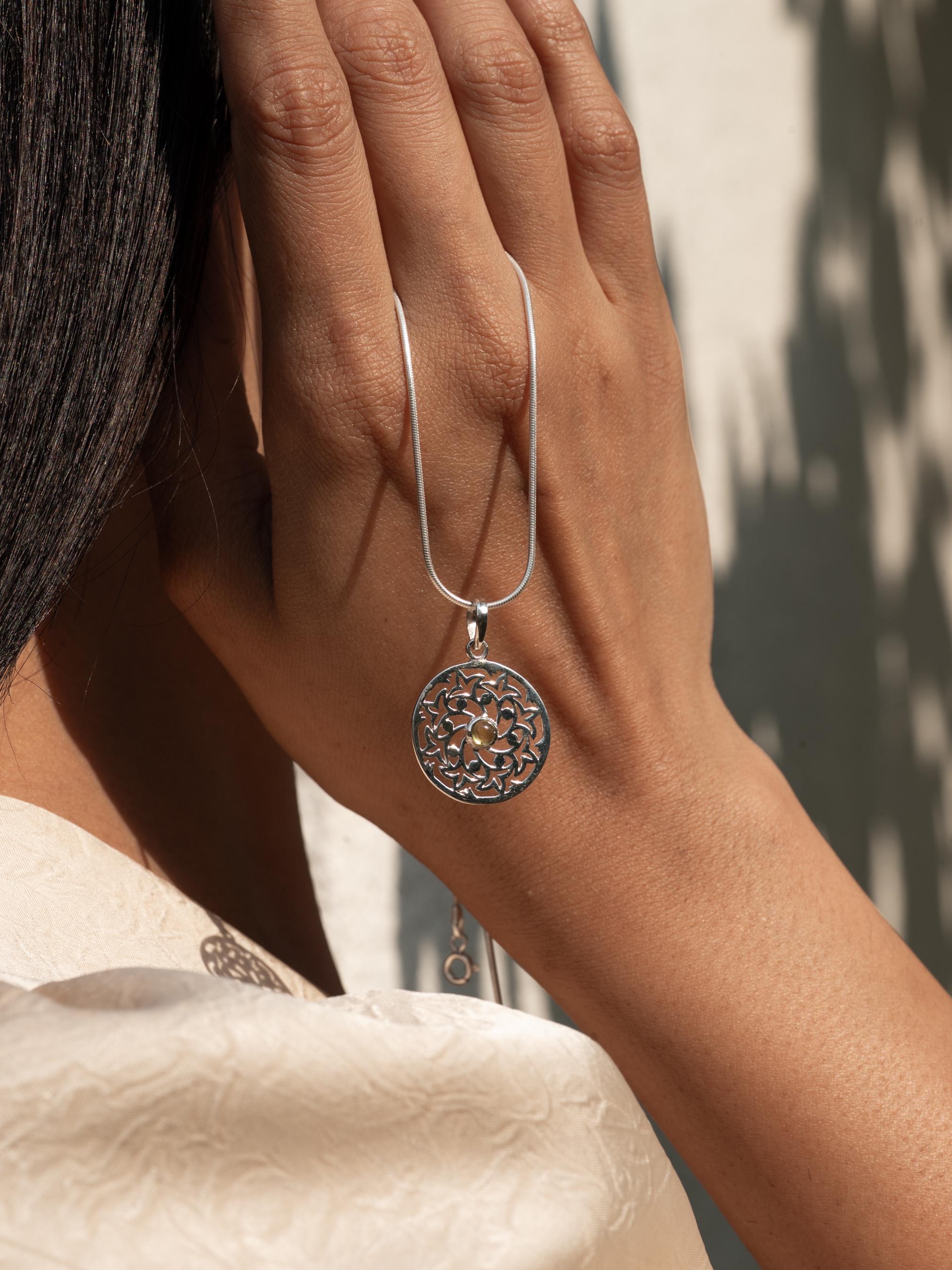 Floral Peridot Necklace