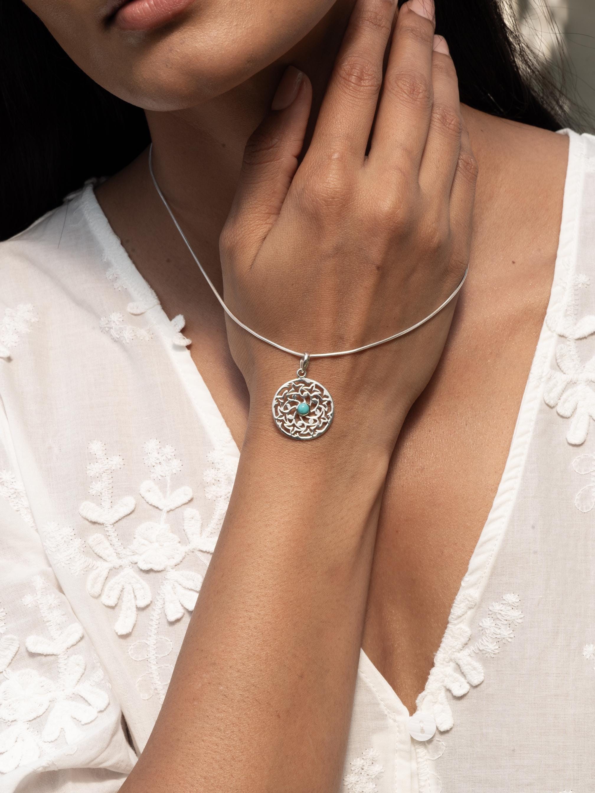 Floral Turquoise Necklace