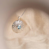 Blue Topaz Coral Pendant