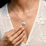Blue Topaz Coral Pendant