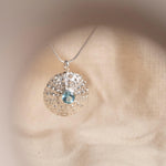 Blue Topaz Coral Pendant