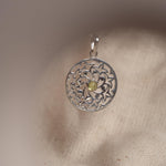 Floral Peridot Necklace