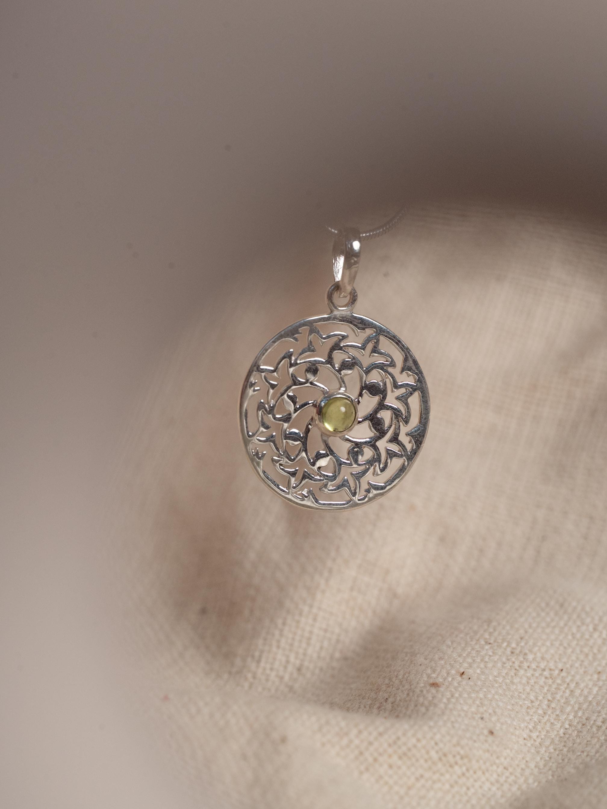 Floral Peridot Necklace