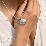 Blue Topaz Coral Pendant