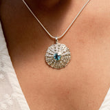 Blue Topaz Coral Pendant