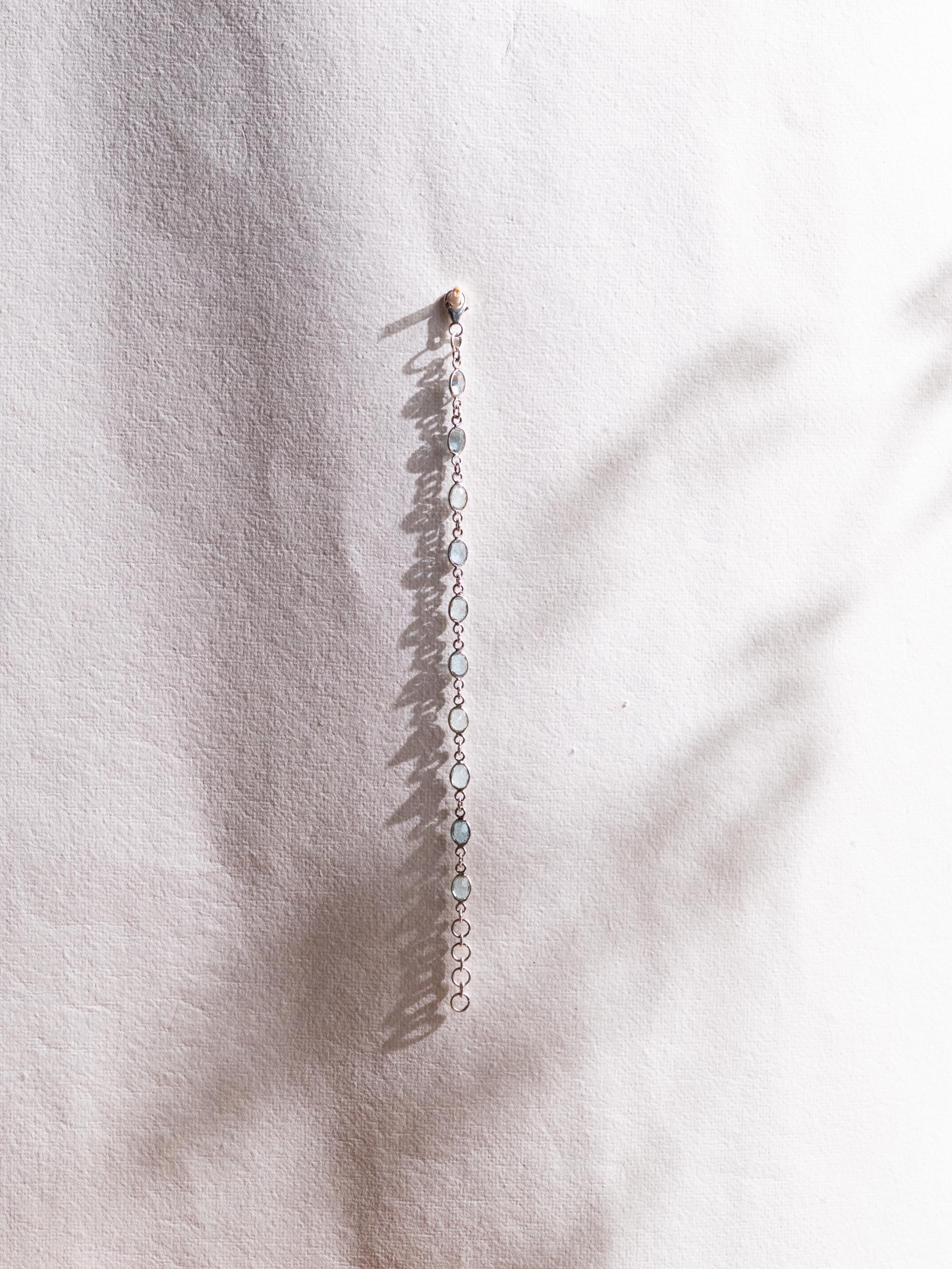 Dainty Blue Topaz Bracelet
