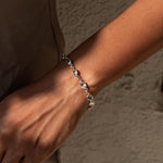 Dainty Blue Topaz Bracelet in 925 sterling silver